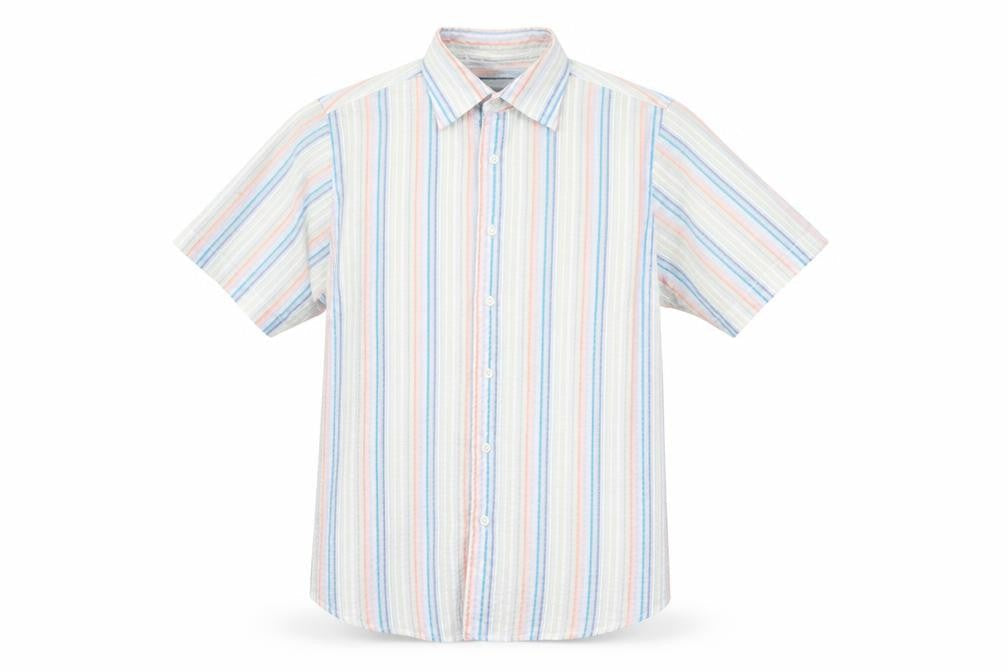 Cutting Edge Mens Multicoloured Striped   Button-Up Size M