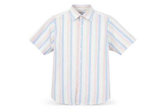 Cutting Edge Mens Multicoloured Striped   Button-Up Size M