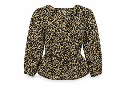 Boohoo Womens Multicoloured Animal Print  Basic Blouse Size 10