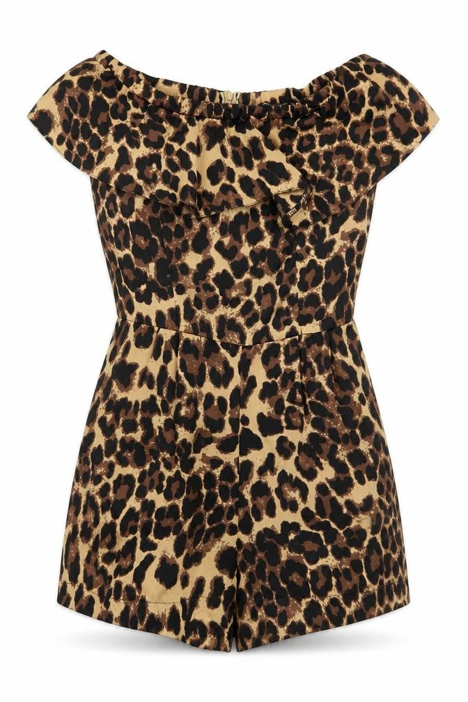 New Look Womens Multicoloured Animal Print  Playsuit One-Piece Size 8