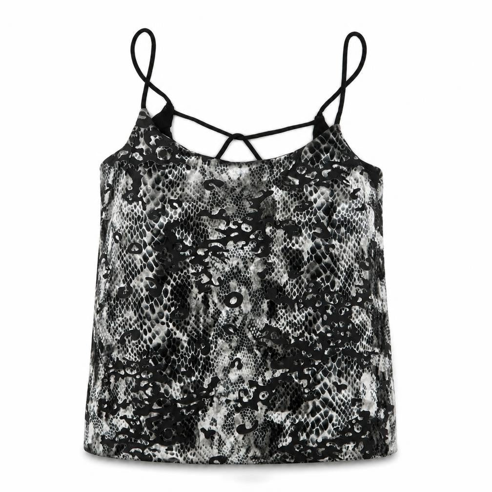 Topshop Womens Multicoloured Animal Print  Basic Tank Size 10