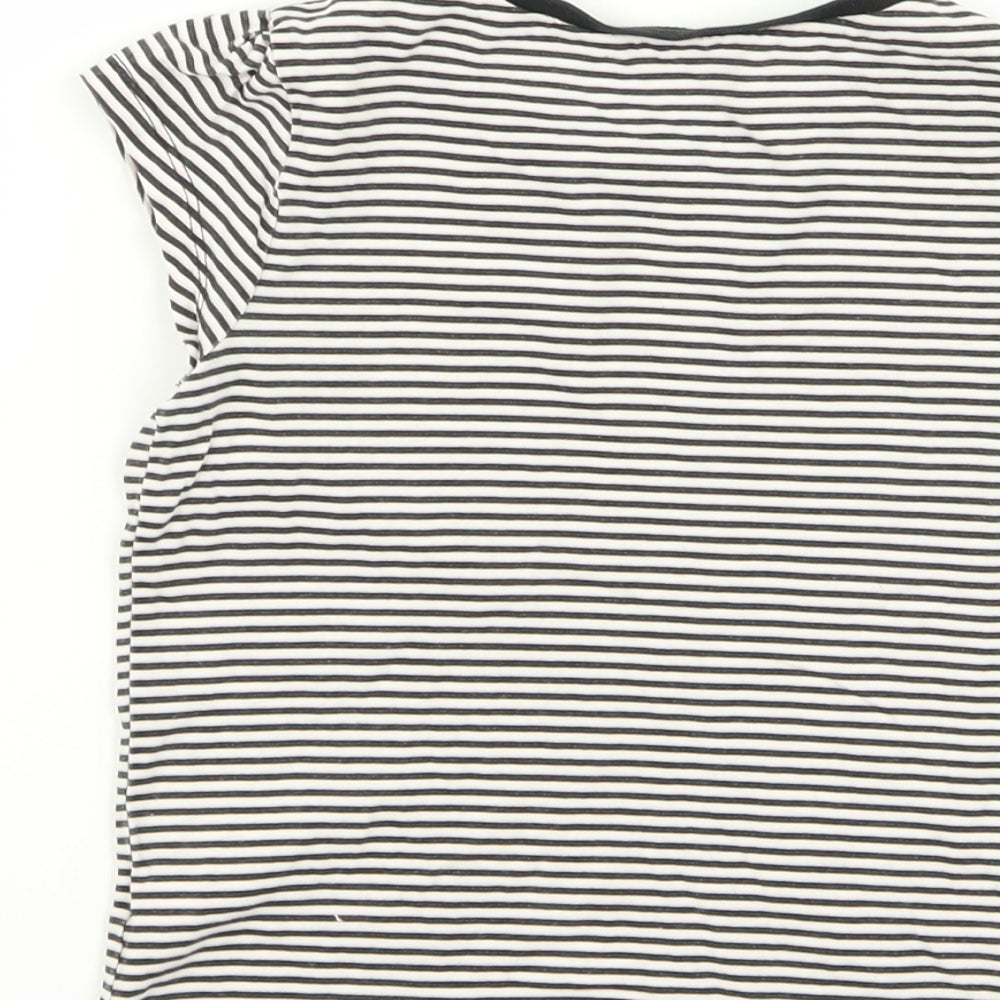 Asda George Girls Multicoloured Striped  Basic T-Shirt Size 4-5 Years