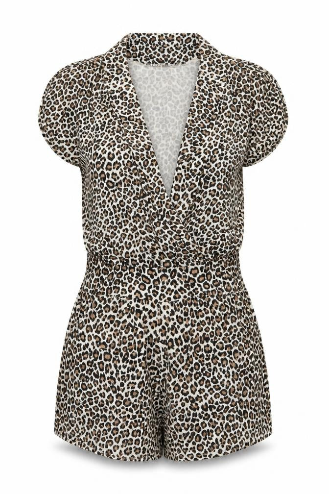 ribbon Womens Multicoloured Animal Print  Playsuit One-Piece Size 8