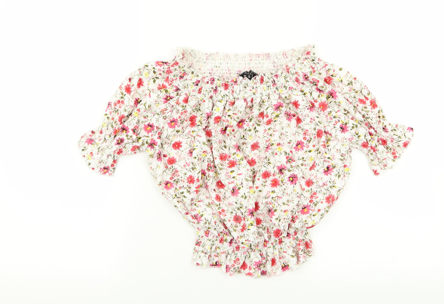 New Look Womens Multicoloured Floral  Basic Blouse Size 12