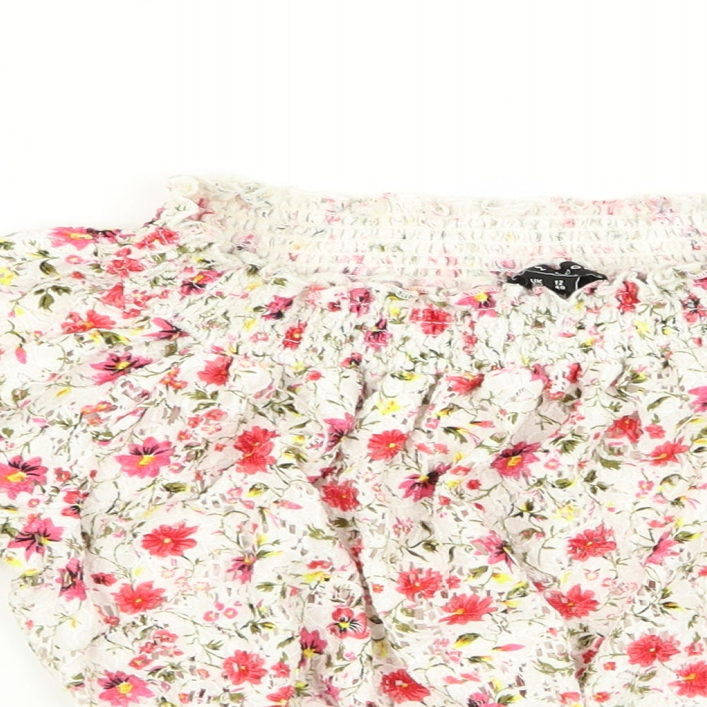 New Look Womens Multicoloured Floral  Basic Blouse Size 12