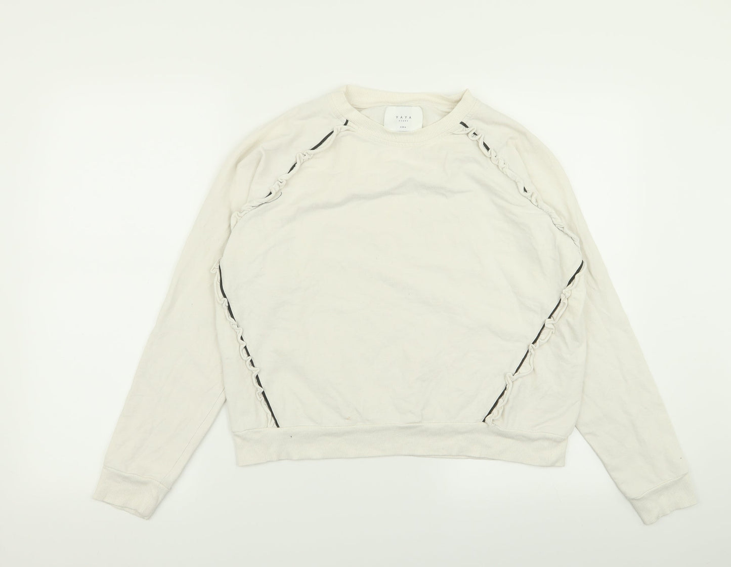 YAYAWOMEN Womens White   Pullover Jumper Size M