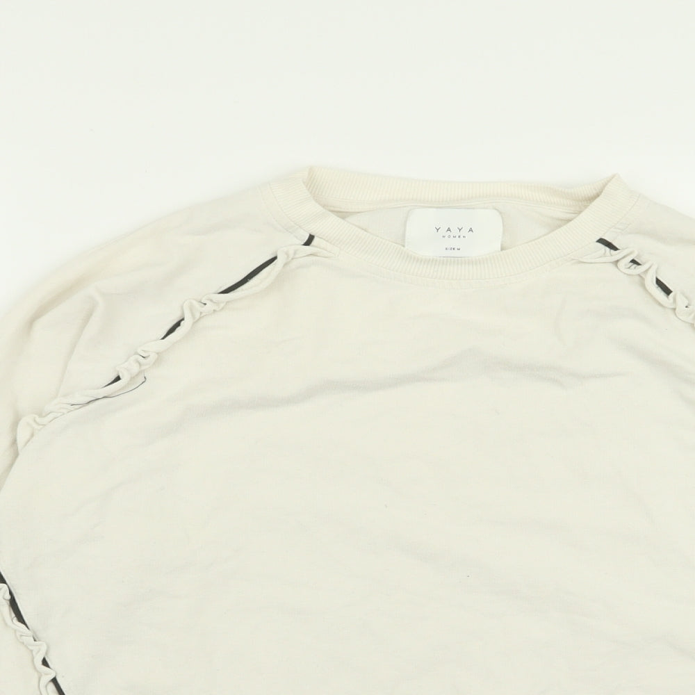 YAYAWOMEN Womens White   Pullover Jumper Size M