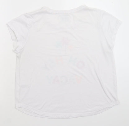Matalan Womens White   Basic T-Shirt Size 10