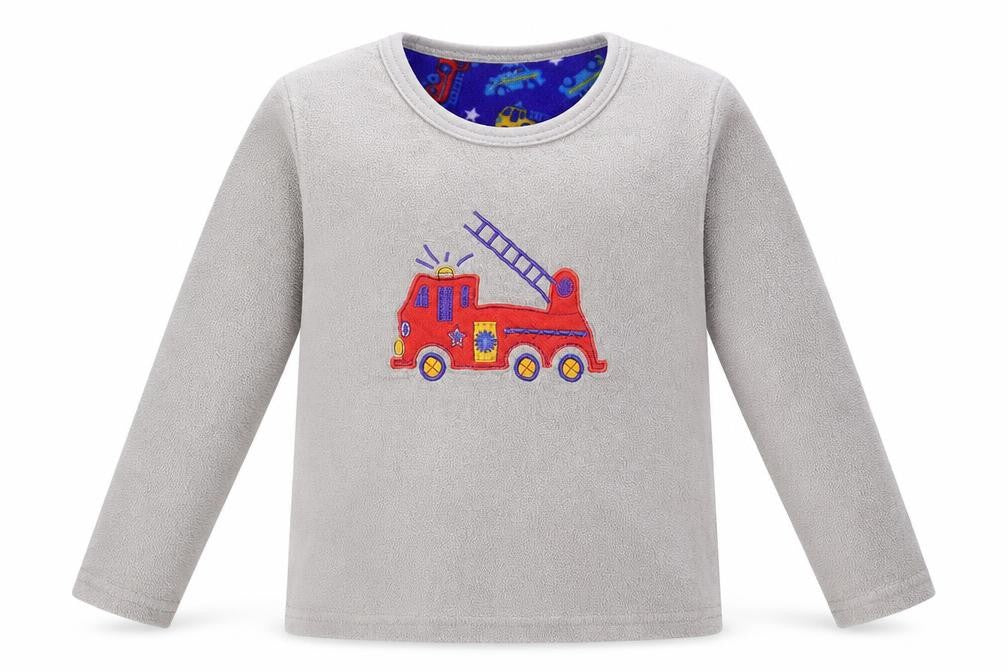 Rebel Girls Grey Solid Fleece Top Pyjama Top Size 3-4 Years
