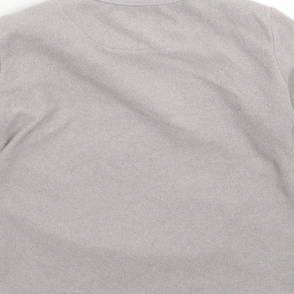 Brand and care label for Rebel girls’ grey solid fleece top pyjama top, size 3-4, years