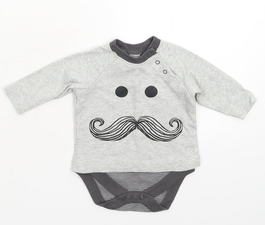 NEXT Baby Grey   Babygrow One-Piece Size 0-3 Months