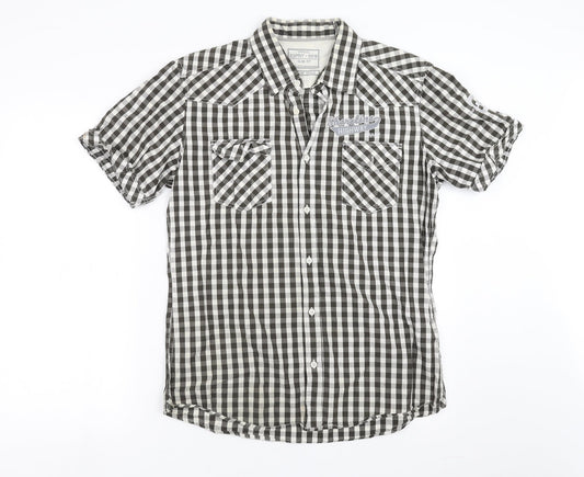 Esprit Mens Green Check   Button-Up Size L