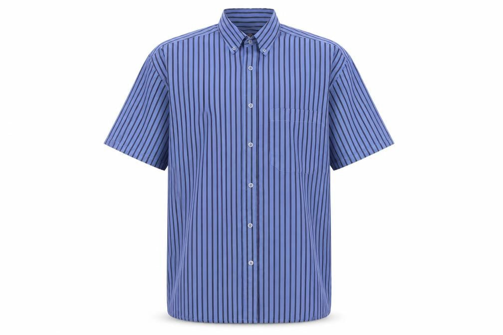 Hutson Harbour Mens Blue Striped   Button-Up Size M