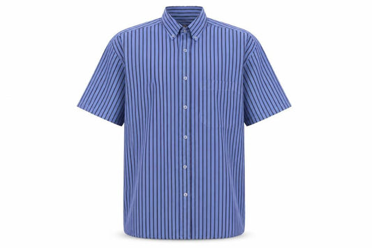 Hutson Harbour Mens Blue Striped   Button-Up Size M