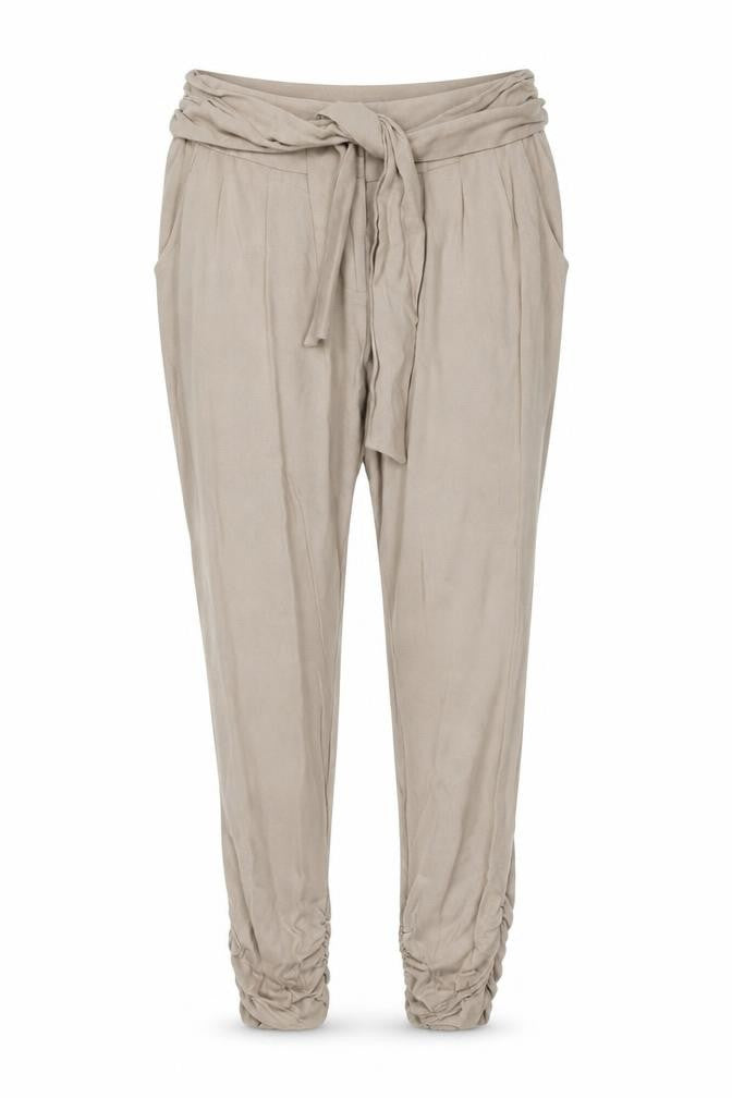 Dorothy Perkins Womens Beige   Trousers  Size 10 L28 in - ruched ankles