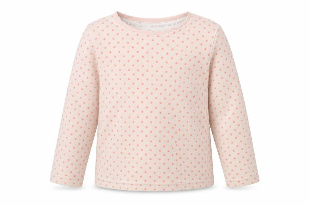 Vertbaudet Girls Pink Polka Dot  Pullover Jumper Size 5 Years