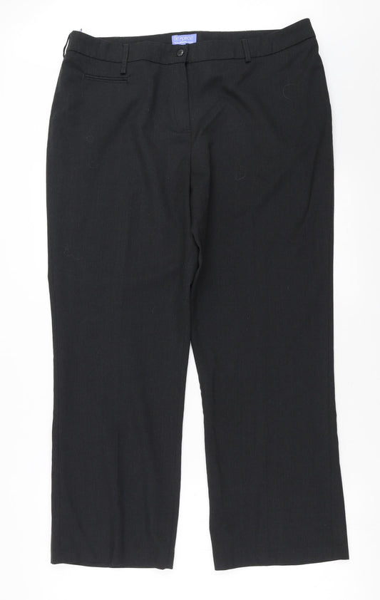 Elegance Womens Grey   Trousers  Size 18 L29 in
