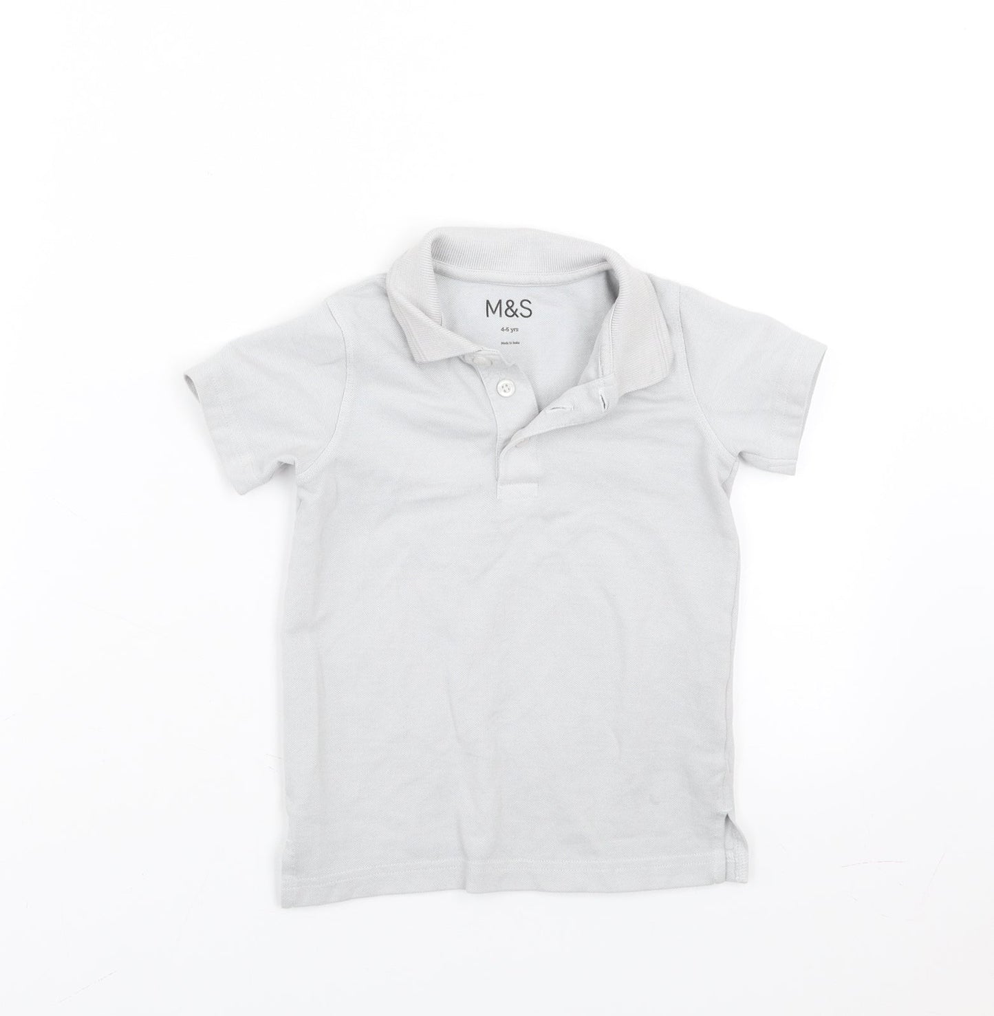 Marks and Spencer Boys Grey   Basic Polo Size 4-5 Years