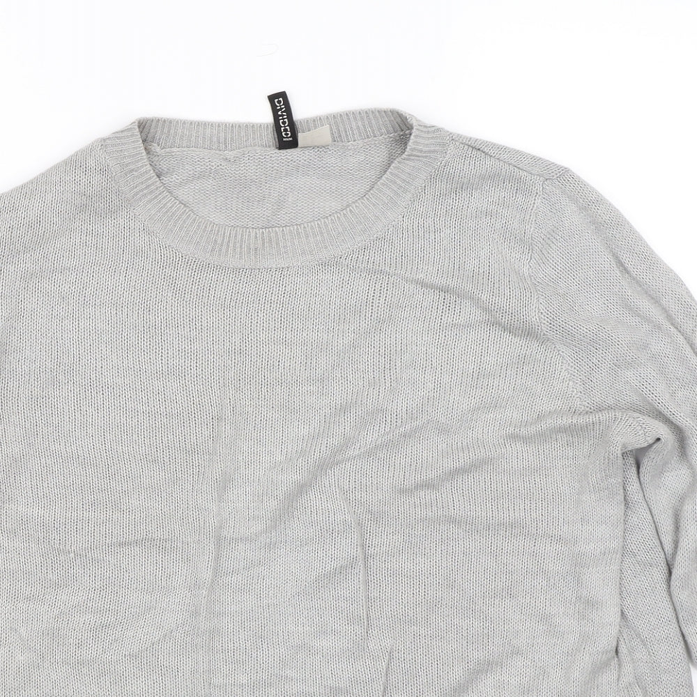 H&M Womens Grey  Knit Pullover Jumper Size M