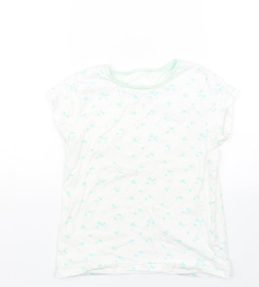 George Girls White Floral  Cami Pyjama Top Size 8-9 Years