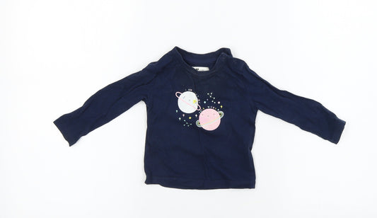 Very Girls Blue   Basic T-Shirt Size 6-9 Months