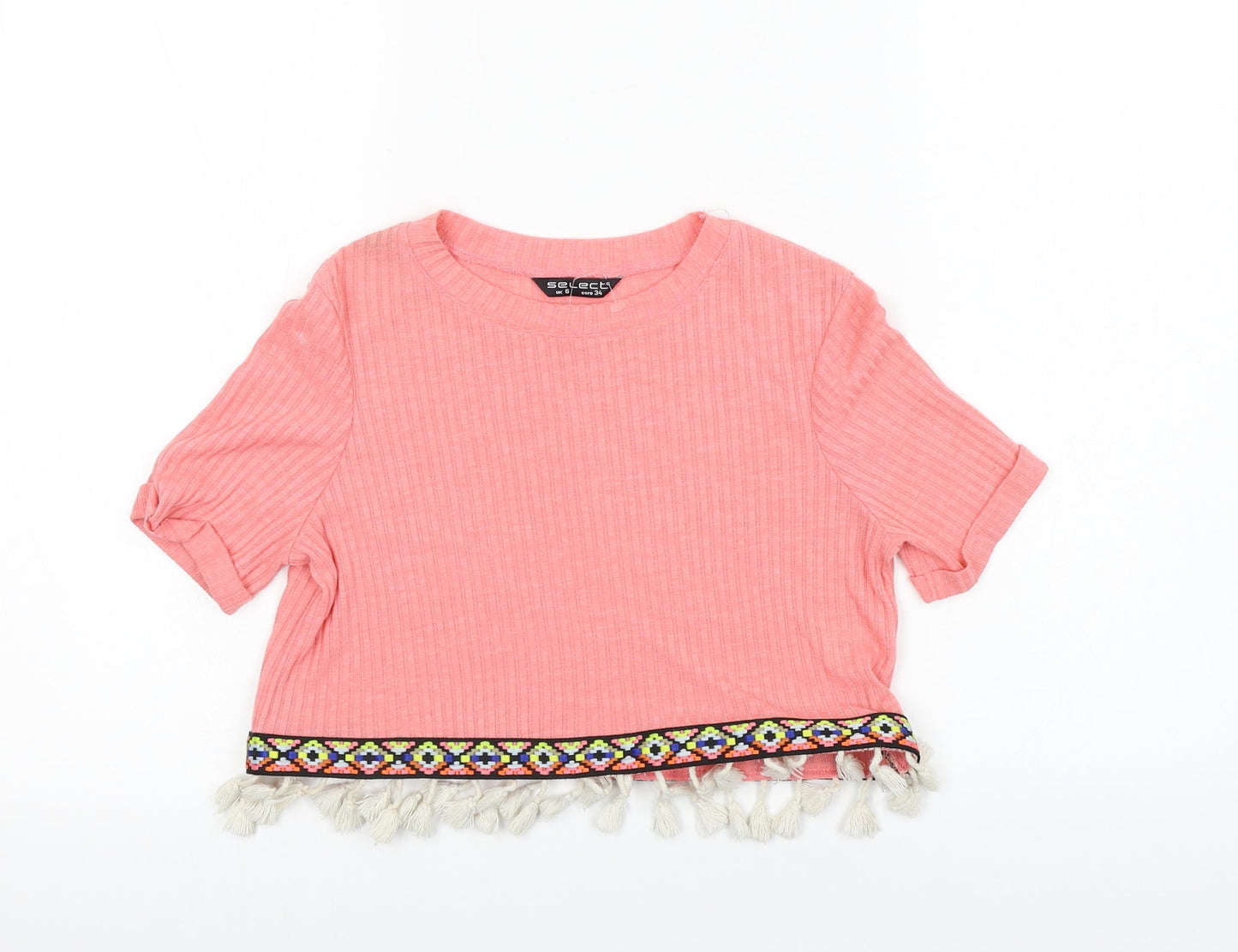 Select  Womens Pink   Basic T-Shirt Size 6