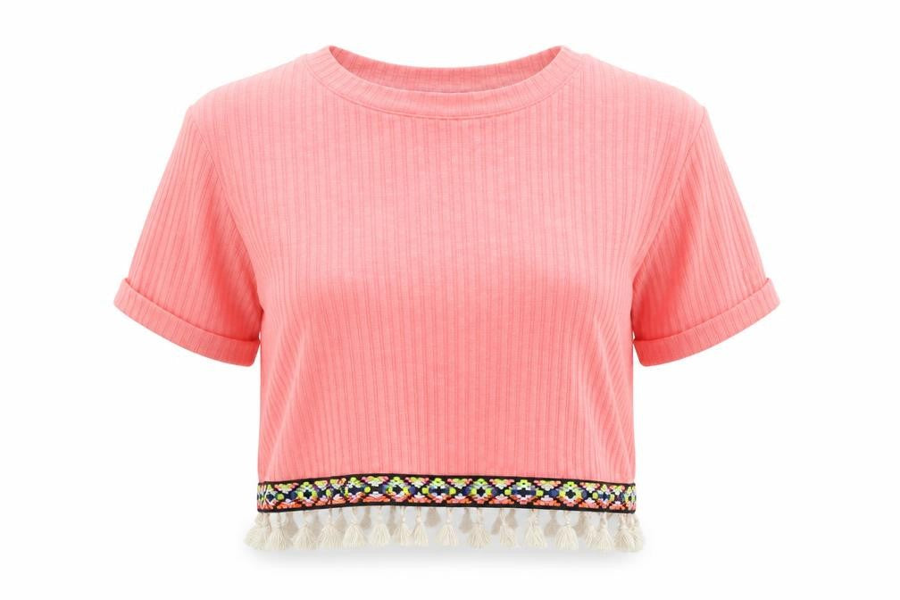 Select  Womens Pink   Basic T-Shirt Size 6