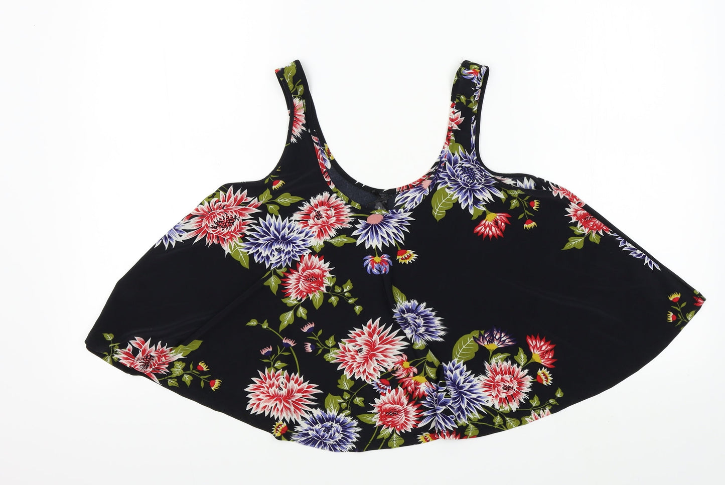 Atmosphere Womens Black Floral  Basic T-Shirt Size 10