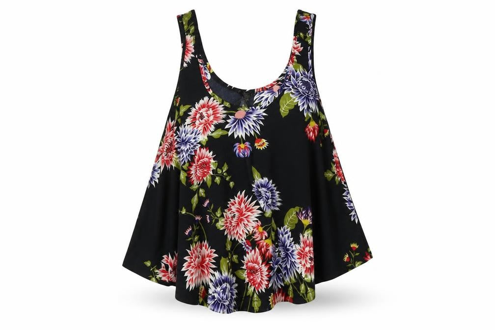 Atmosphere Womens Black Floral  Basic T-Shirt Size 10