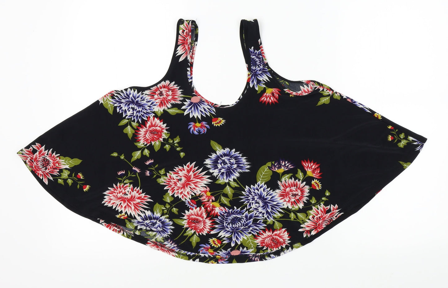 Atmosphere Womens Black Floral  Basic T-Shirt Size 10