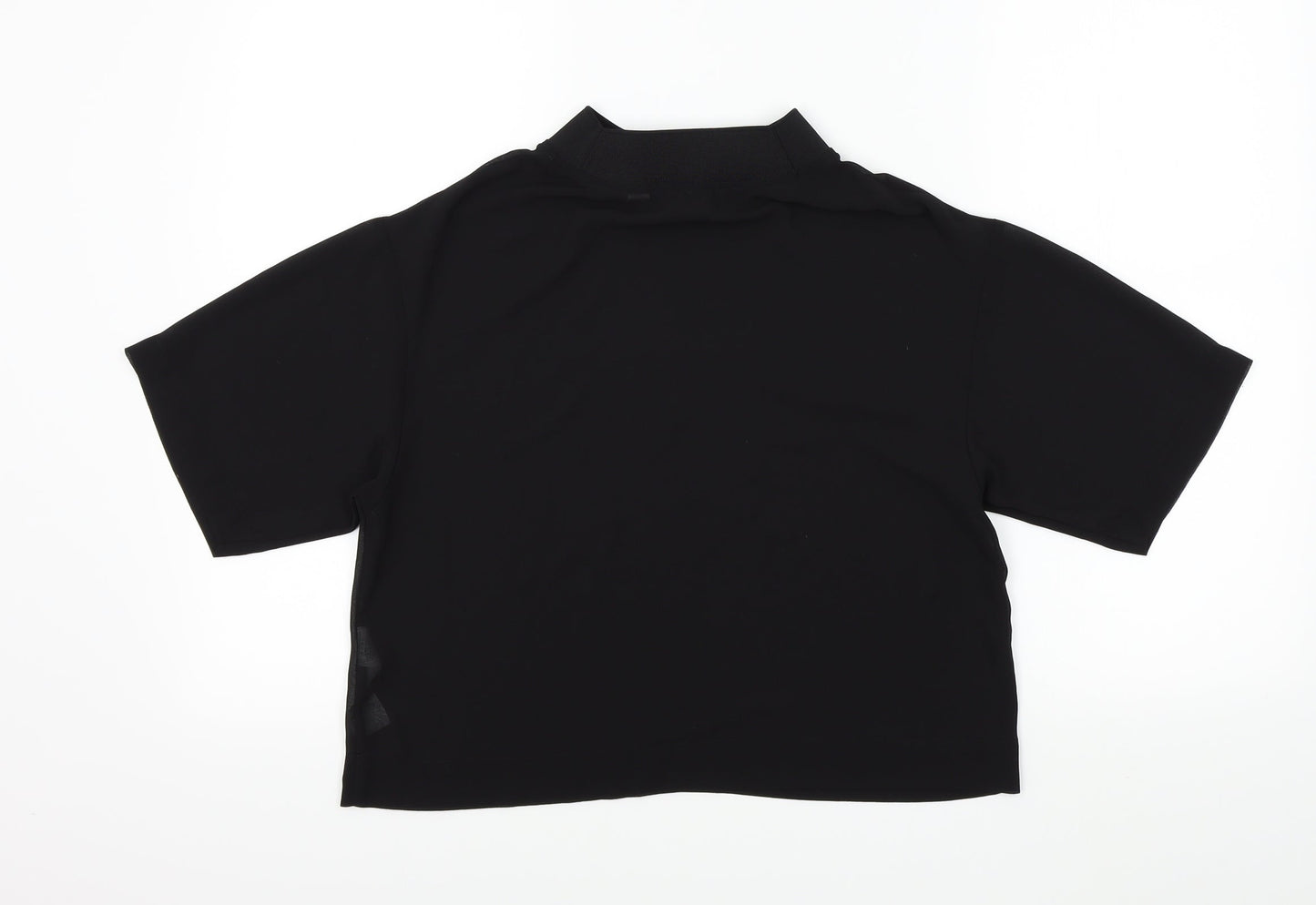 COLLUSION Womens Black   Basic Blouse Size 10  - see through