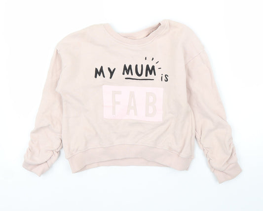 NEXT Girls Pink   Pullover Jumper Size 7 Years