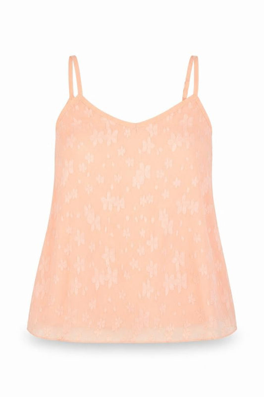 Oeuvre Womens Pink Floral  Camisole Blouse Size 10