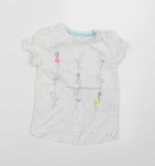 Preworn Baby White   Basic T-Shirt Size 12-18 Months