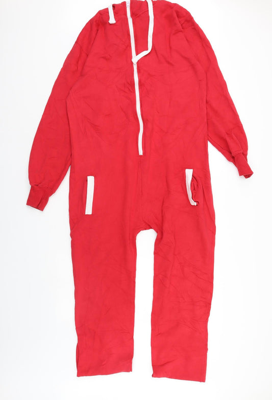 Fury Collection Womens Red Solid Rayon Cami One Piece Size M