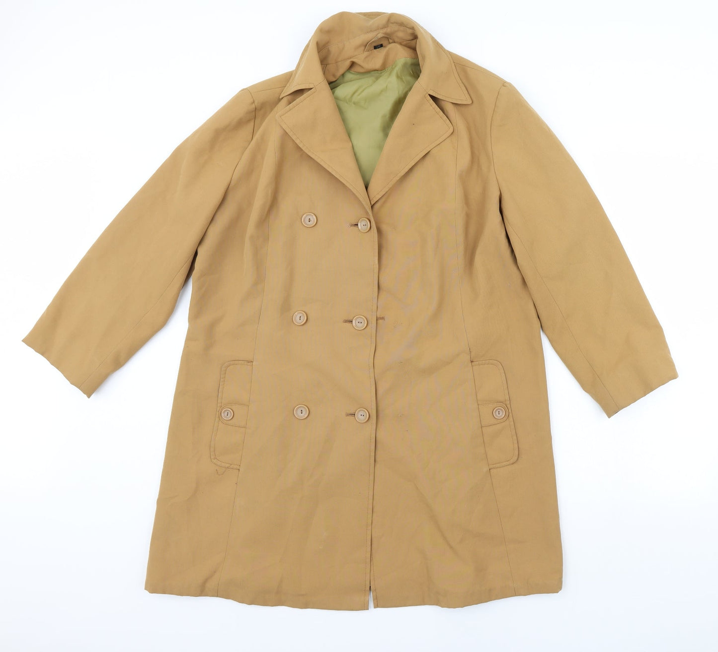 Preworn Womens Brown   Overcoat Coat Size 16