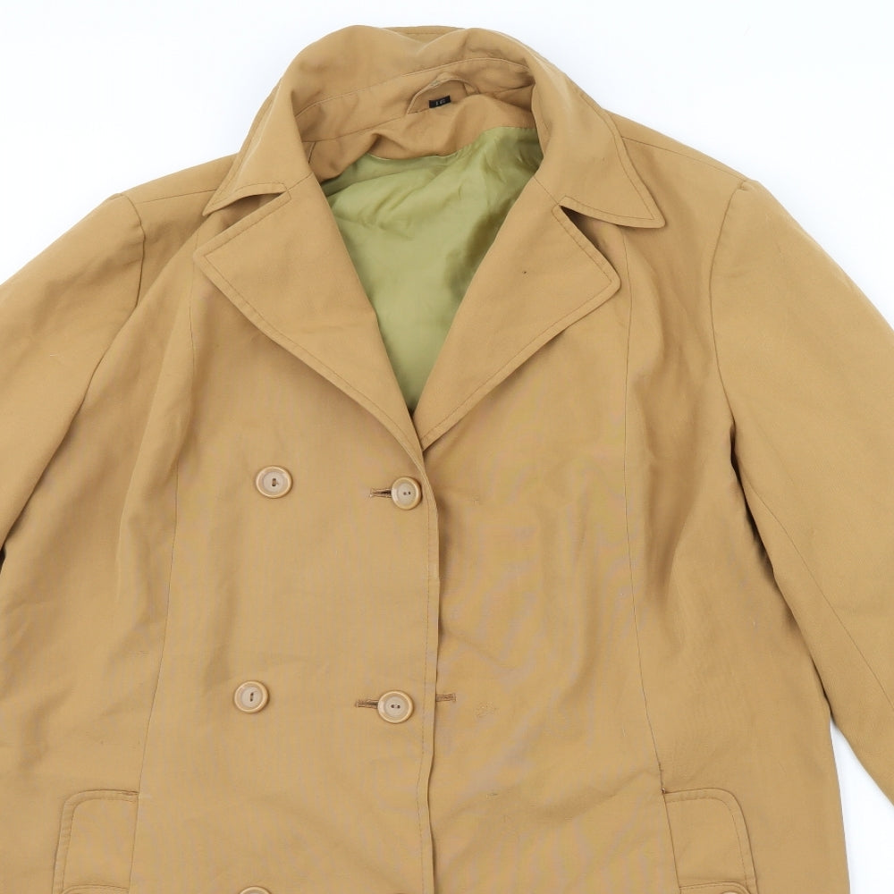 Preworn Womens Brown   Overcoat Coat Size 16
