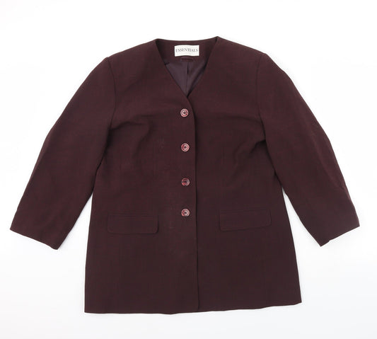 Essentials Womens Purple   Jacket  Size 18