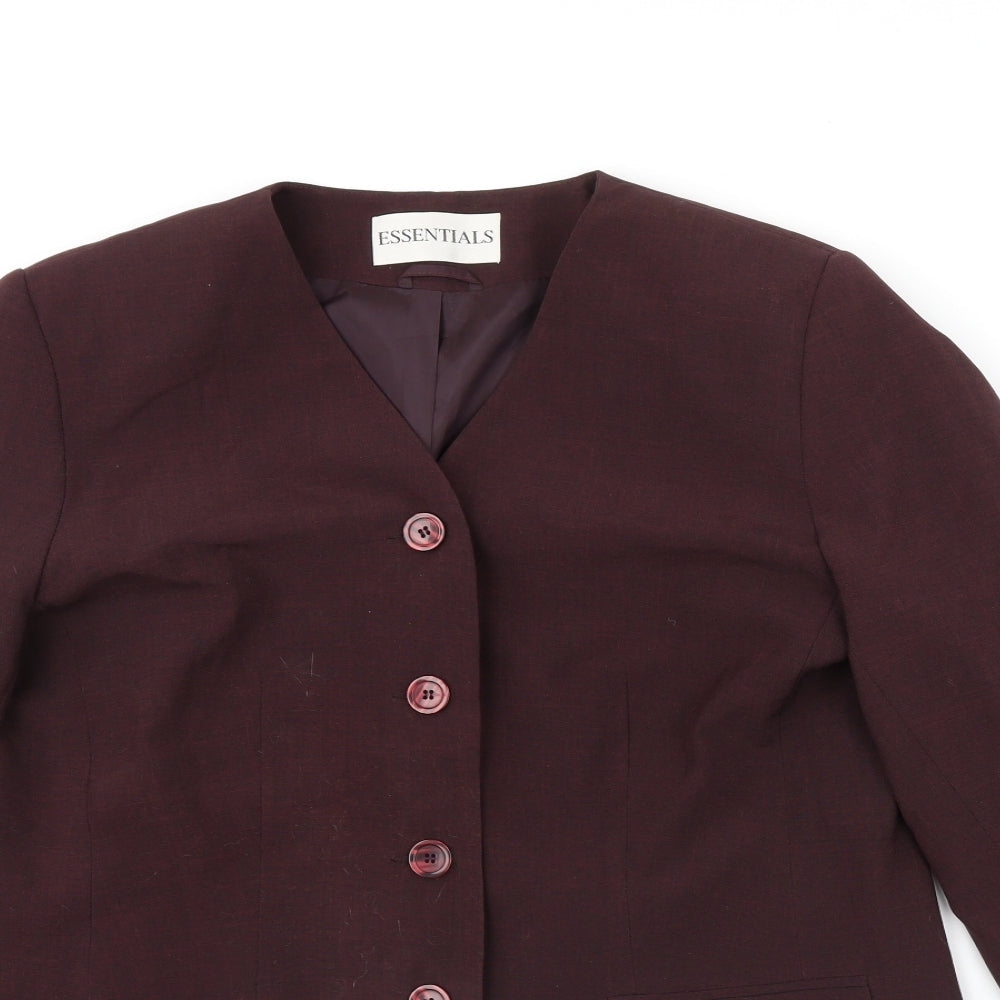 Essentials Womens Purple   Jacket  Size 18