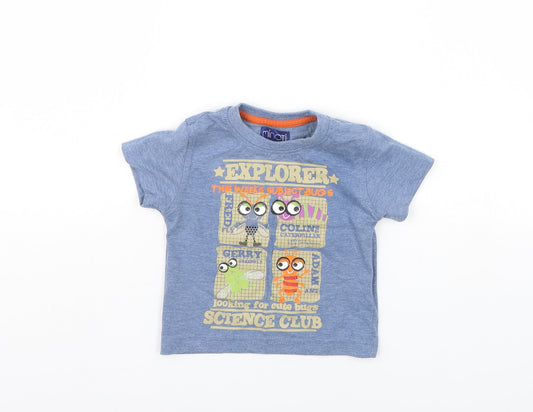 Minoti Baby Blue   Basic T-Shirt Size 6-9 Months
