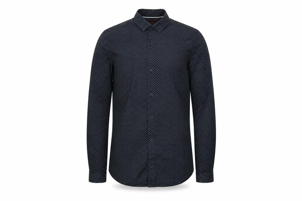 Zara Man Mens Blue Polka Dot   Button-Up Size S