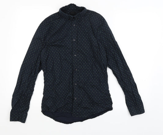 H&M Mens Blue    Button-Up Size XS