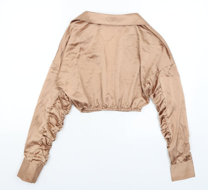 Back view of Miss Pap women’s gold jacket, size UK 12