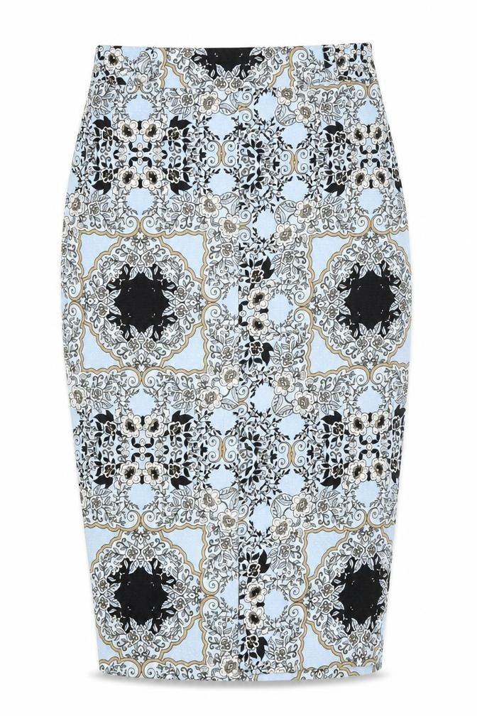 River Island Womens Blue Floral  Straight & Pencil Skirt Size 6