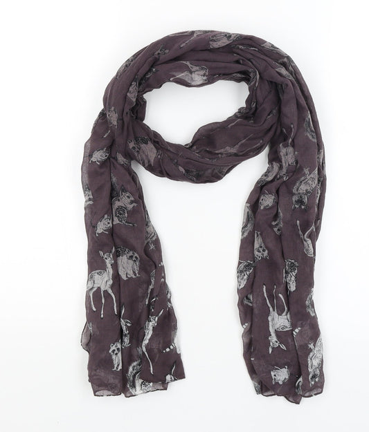Preworn Womens Purple    Scarf   - Animals