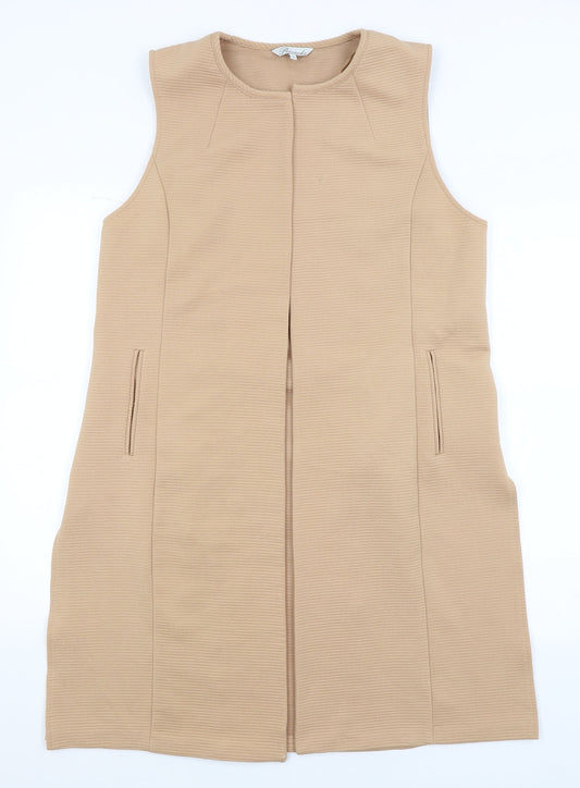 Peacocks Womens Beige   Wrap Jumper Size 16