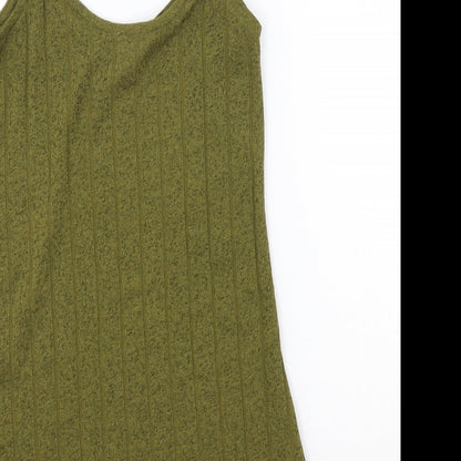 Preloved River Island Womens Green   Basic T-Shirt Size 6 - Label