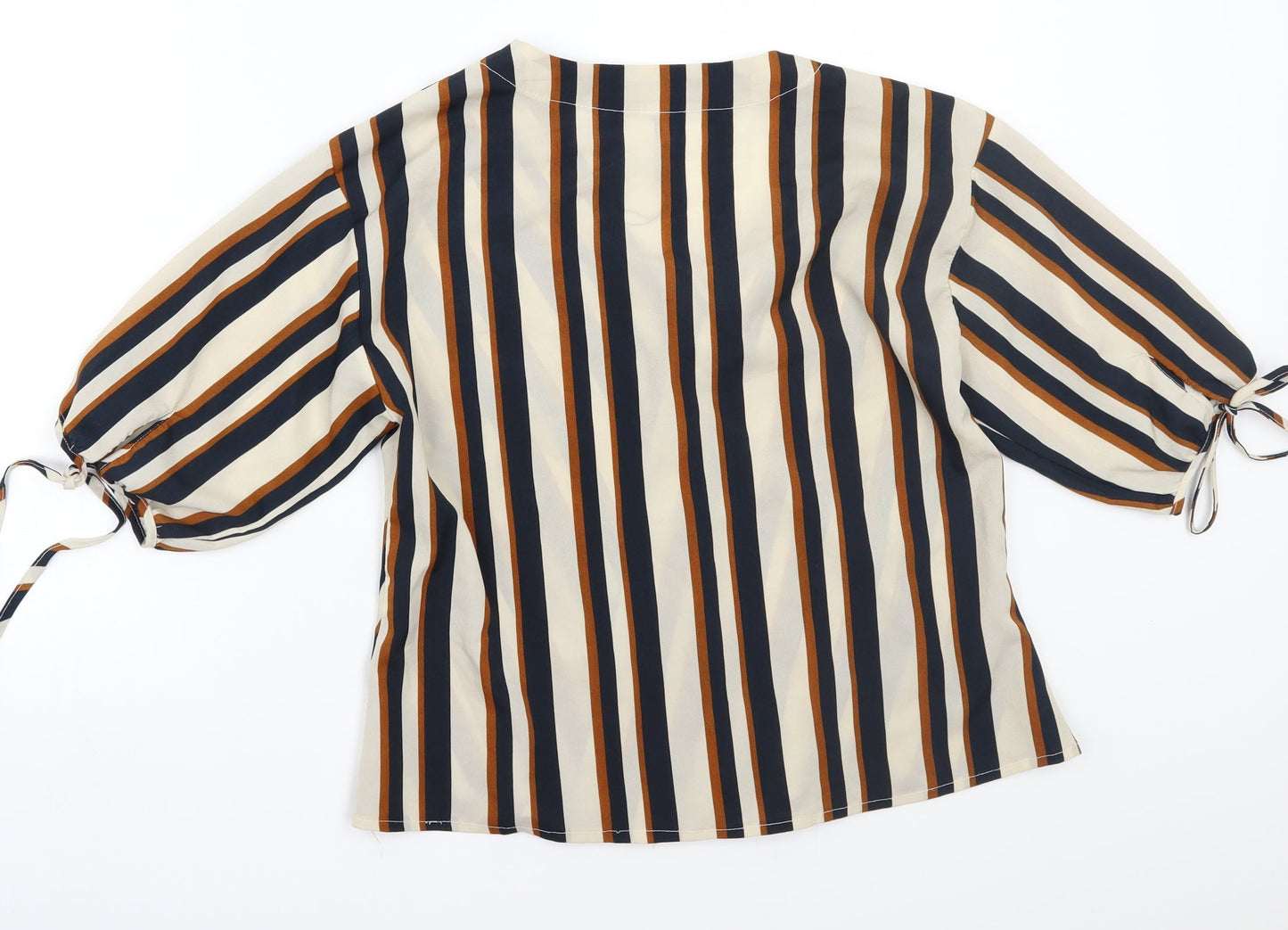 Pretty little thing Womens Beige Striped  Basic Blouse Size 6