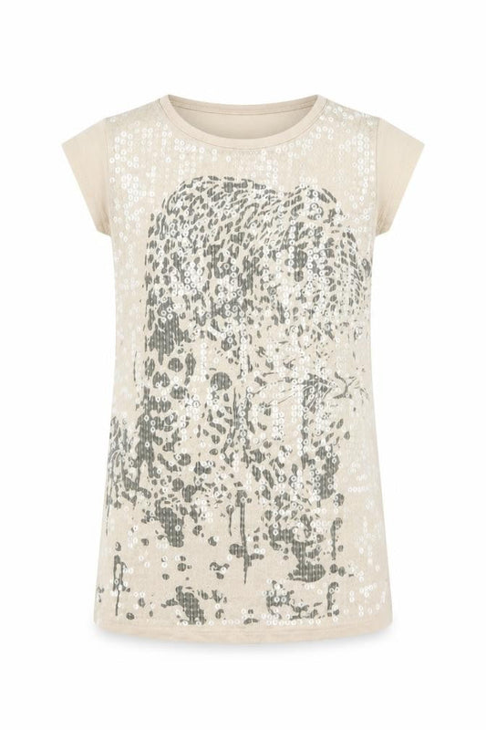 Next Girls Beige  Rayon Basic T-Shirt Size 4 Years