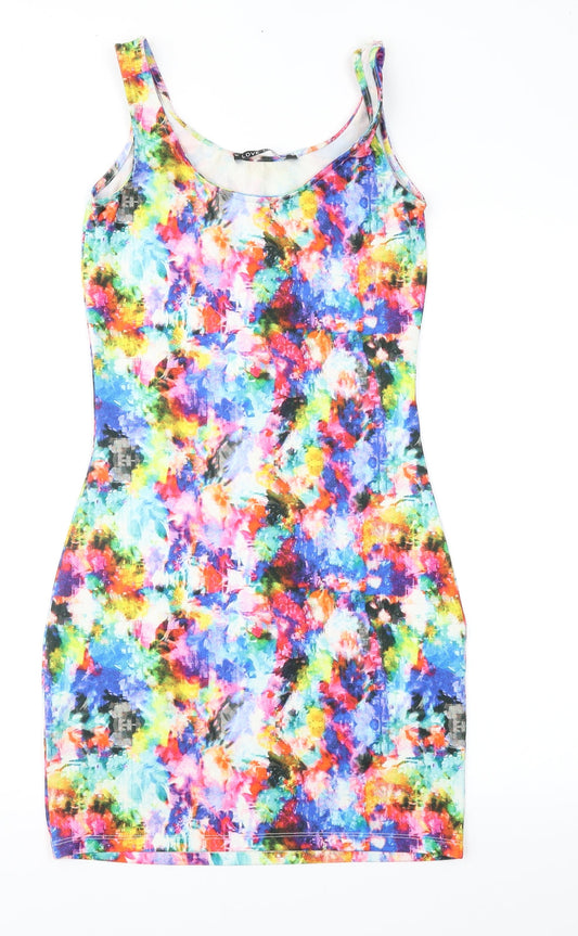 Love Label Womens Multicoloured Geometric  Sheath  Size 8
